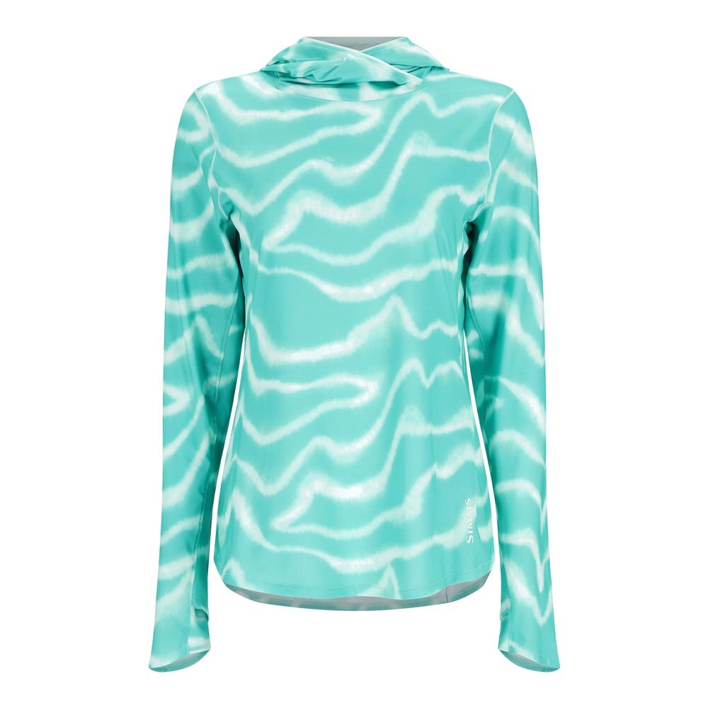 Simms SolarFlex Hoody Women's in Wave Print Gulf Blue